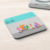 アトミックパーム春スチュワーデスのプラスチックコースター コースター (左側)