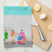 アトミックパーム春スチュワーデスキッチンタオル キッチンタオル (四つ折り)