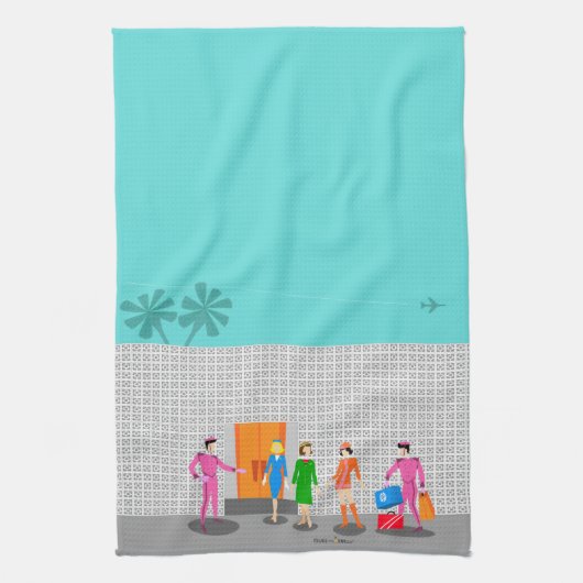 アトミックパーム春スチュワーデスキッチンタオル キッチンタオル (縦)