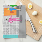 アトミックパーム春スチュワーデスキッチンタオル キッチンタオル (四つ折り)