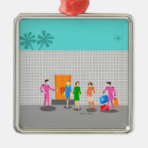 アトミックパーム春スチュワーデスセラミックオーナメント メタルオーナメント