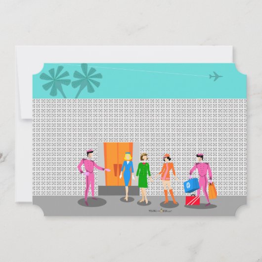 アトミックパーム春スチュワーデスパーティの招待状 招待状 (正面)