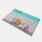 アトミックパーム春スチュワーデスパーティードアマット ドアマット (アングル)