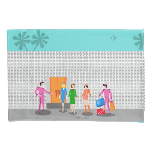 アトミックパーム春スチュワーデスパーティーピローケース 枕カバー (正面)