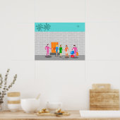 アトミックパーム春スチュワーデスパーティーポスター ポスター (キッチン)