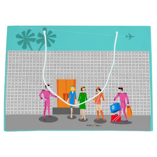 アトミックパーム春スチュワーデスパーティー抱き枕 ラージペーパーバッグ (正面)