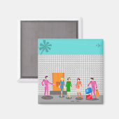 アトミックパーム春スチュワーデスパーティー磁石 マグネット (正面/裏面)