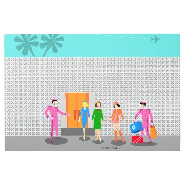 アトミックパーム春スチュワーデスメタルウォールアート メタルプリント (正面)