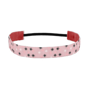 アトミックピンクスターバストノンスリップまたは滑ることヘッドバンド アスレチックヘッドバンド