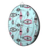 アトミックピンク&グレーパターンダーツボード ダーツボード (正面右)