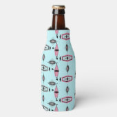 アトミックピンク&グレーパターンボトルクール ボトルクーラー (ボトル正面)