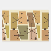 アトミックポップ・アートのエージアートブラウン ラッピングペーパーシート (正面3)