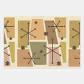 アトミックポップ・アートのエージアートブラウン ラッピングペーパーシート (正面2)