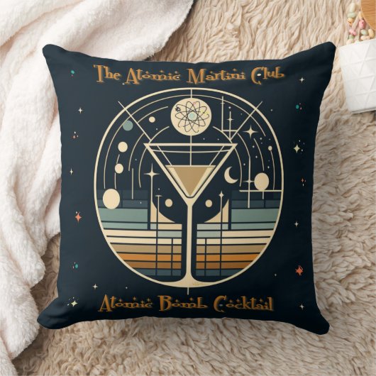 アトミックマルティニクラブ原子爆弾カクテル クッション (ブランケット)