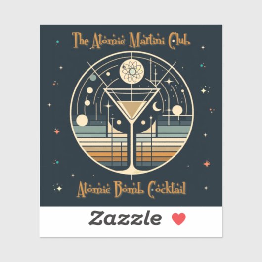 アトミックマルティニクラブ原子爆弾カクテル シール (シート)