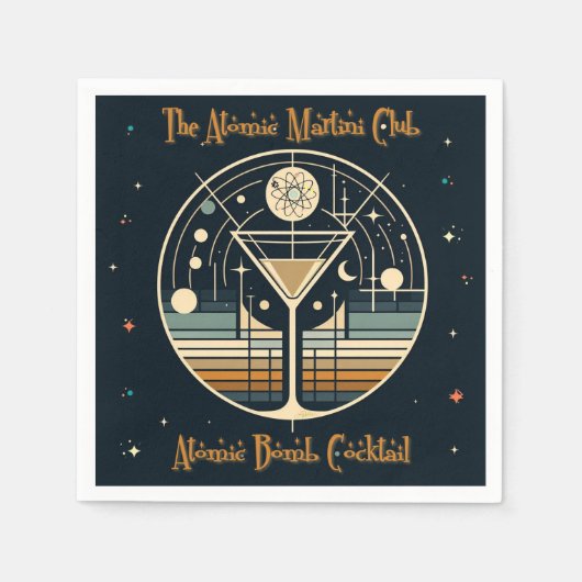 アトミックマルティニクラブ原子爆弾カクテル スタンダードカクテルナプキン (正面)