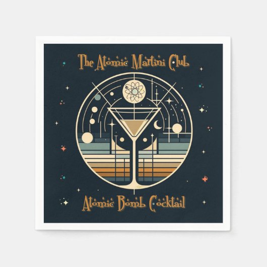 アトミックマルティニクラブ原子爆弾カクテル スタンダードカクテルナプキン (正面)