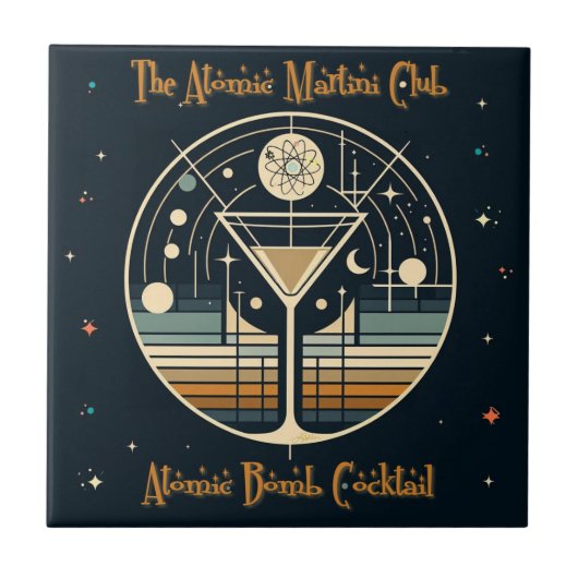 アトミックマルティニクラブ原子爆弾カクテル タイル (正面)