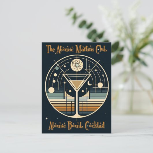 アトミックマルティニクラブ原子爆弾カクテル ポストカード (スタンド正面)