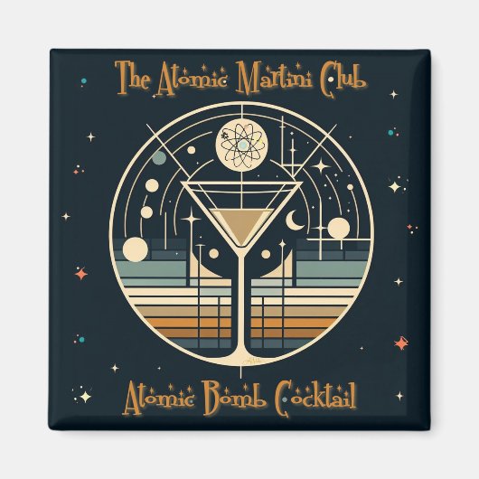 アトミックマルティニクラブ原子爆弾カクテル マグネット (正面)