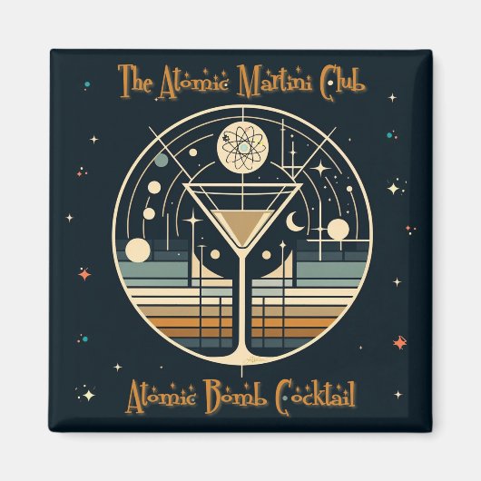 アトミックマルティニクラブ原子爆弾カクテル マグネット (正面)
