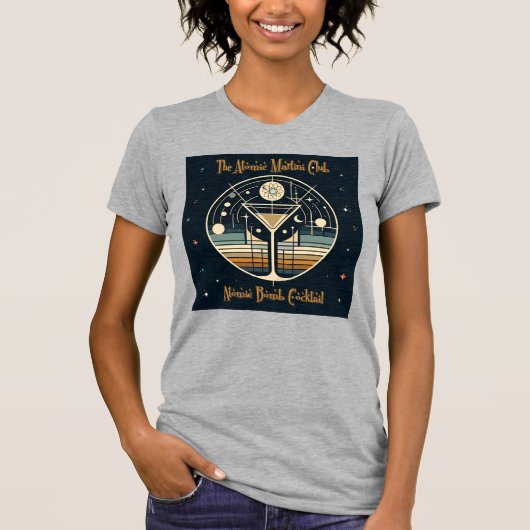 アトミックマルティニクラブ原子爆弾カクテル Tシャツ (正面)