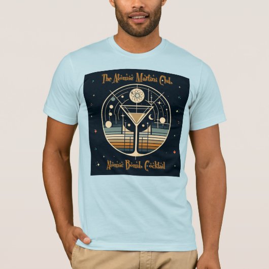 アトミックマルティニクラブ原子爆弾カクテル Tシャツ (正面)