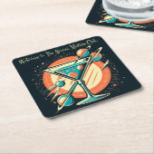 アトミックマルティニクラブ宇宙時代へようこそ スクエアペーパーコースター (アングル)