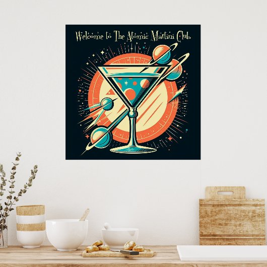 アトミックマルティニクラブ宇宙時代へようこそ ポスター (キッチン)