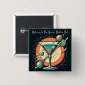 アトミックマルティニクラブ宇宙時代へようこそ 缶バッジ (正面&裏面)