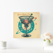 アトミックマルティニクラブ スクエア壁時計 (ホーム)