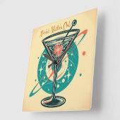 アトミックマルティニクラブ スクエア壁時計 (傾斜)