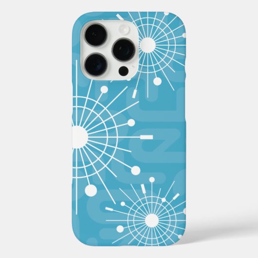 アトミックモダンスプートニクスノーフレーククリスマスアクア Case-Mate iPhoneケース (裏面)
