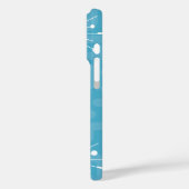 アトミックモダンスプートニクスノーフレーククリスマスアクア Case-Mate iPhoneケース (裏面 / 左)