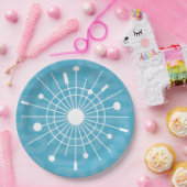 アトミックモダンスプートニクスノーフレーククリスマスMCM ペーパープレート (パーティー)