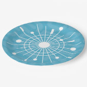 アトミックモダンスプートニクスノーフレーククリスマスMCM ペーパープレート (アングル)