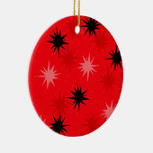 アトミックレッドスターバストクリスマスオーナメント セラミックオーナメント (右)