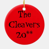 アトミックレッドスターバストクリスマスオーナメント セラミックオーナメント (裏面)