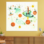 アトミック宇宙ネコ©studioxtine キャンバスプリント (インサイチュ (リビング))