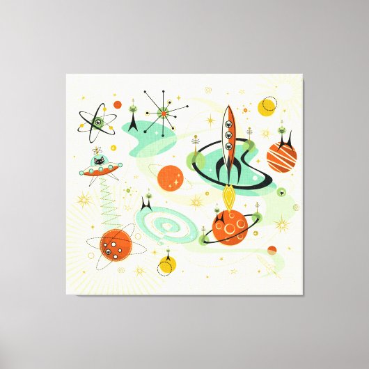 アトミック宇宙ネコ©studioxtine キャンバスプリント (正面)
