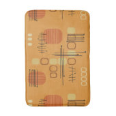 アトミック抽象芸術バーククロスオークル バスマット (正面縦)