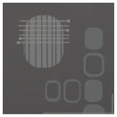 アトミック抽象芸術バーククロスブラック ファブリック (クローズアップ)