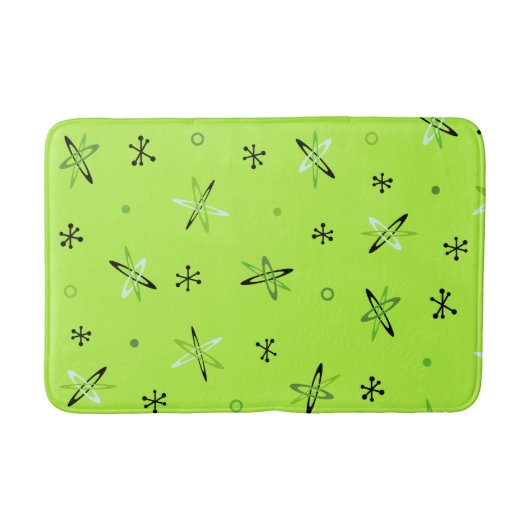 アトミック時代のスターバストチャートルーズ バスマット (正面)