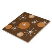 アトミック時代のスターバスト燃えたオレンジ タイル (側面)