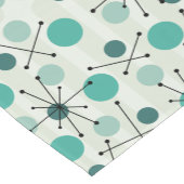 アトミック時代のドットとスターバストアクアマリン ショートテーブルランナー (コーナー)