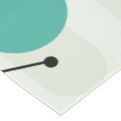 アトミック時代のドットとスターバストアクアマリン テーブルクロス (アングル)