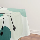 アトミック時代のドットとスターバストアクアマリン テーブルクロス (インサイチュ)