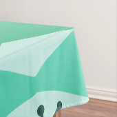 アトミック時代の幾何学的ターコイズ テーブルクロス (インサイチュ)