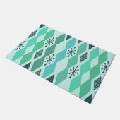 アトミック時代の幾何学的ターコイズ ドアマット (アングル)