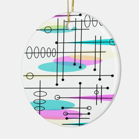 アトミック時代の抽象芸術の色とデザイン セラミックオーナメント (左)